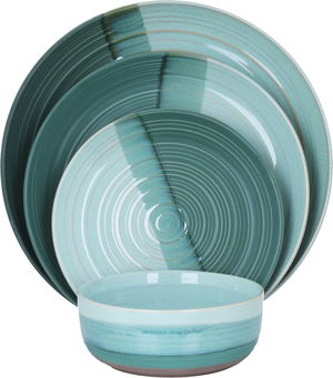Al Saif Gallery Porcelain Dinner Set, Round, 24 Pieces - Green product image 2