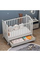 سرير اطفال خشب الصنوبر فان مومنت، 120×60 سم، مزود بدرج تخزين - ابيض product image 3