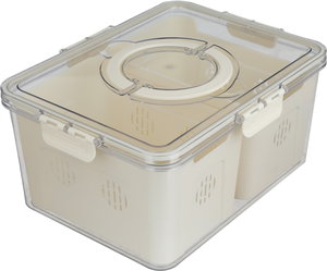 علبة تخزين أكريليك السيف غاليري، 30x24x14 سم، غطاء، مستطيل، 2 خانة - شفاف product image