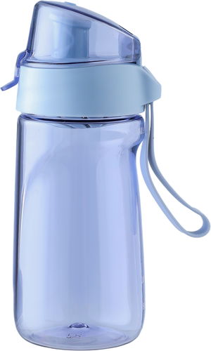 مطارة بلاستيك للاطفال مع مصفاة سيفسو، 370 مل - موف شفاف product image