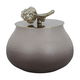 Al Saif Gallery glass box, round, lid - grey product image 1
