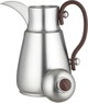 Al Saif Gallery Thermos Dallah Tamim 10, 1 Liter, Stainless Steel Interior, Wooden Handle, Push-Button Lid - Matte Silver product image 5