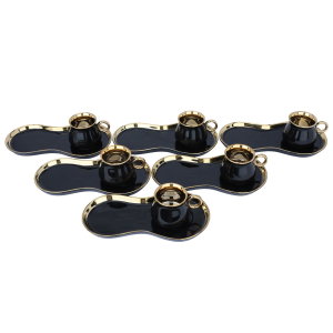 طقم فناجين قهوة تركي السيف غاليري، 12 قطعة - أسود product image 2