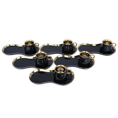 طقم فناجين قهوة تركي السيف غاليري، 12 قطعة - أسود product image 2