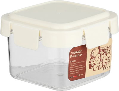 طقم علب تخزين بلاستيك السيف غاليري، 3 قطع، مربع - شفاف كريمي product image 3