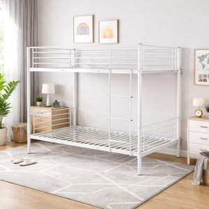 سرير هيكل حديد، 190×70×63 سم، 2 دور - أبيض product image