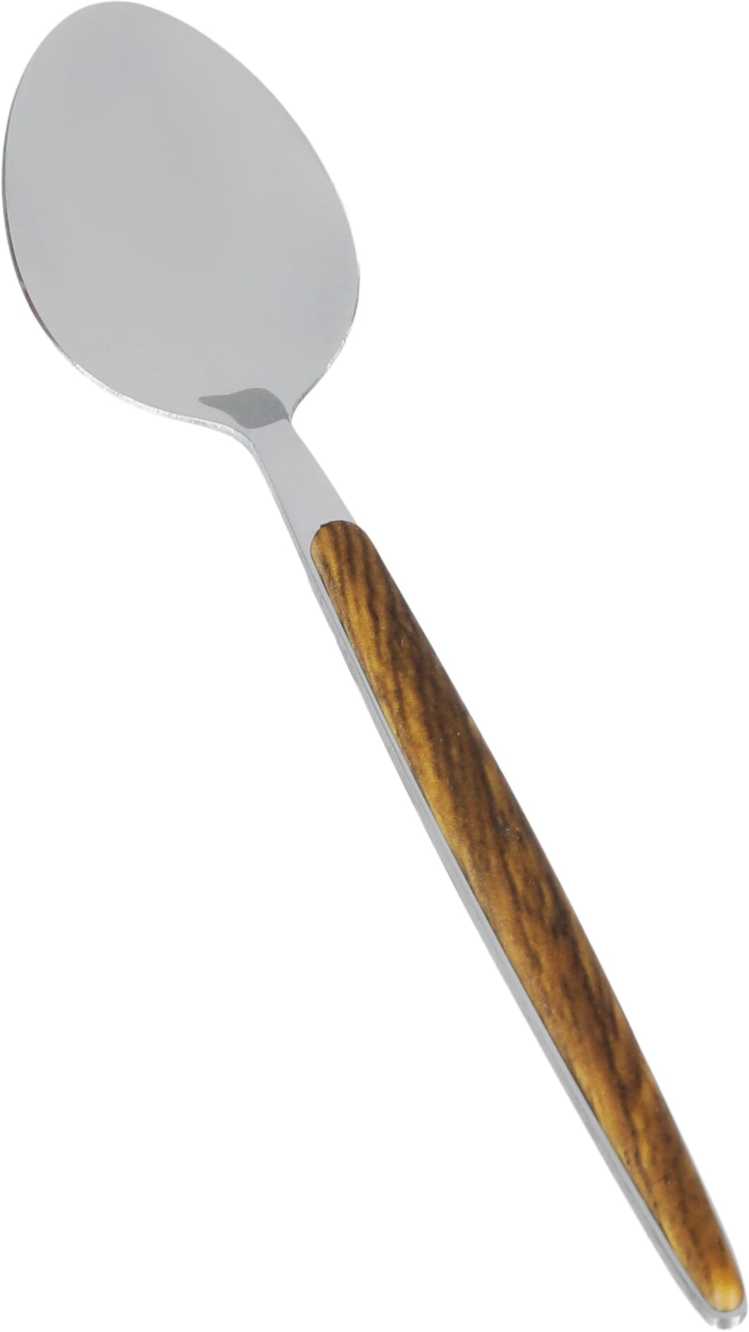 Al Saif Gallery steel spoon set, 21×2 / 21×2 / 21×4 / 15×3 / 15×2 cm, wooden handle, 30 pieces - silver product image 2