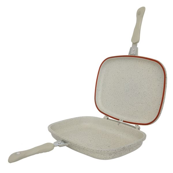 طاوة جرانيت روكي، بوجهين، 36 سم - بيج product image 4