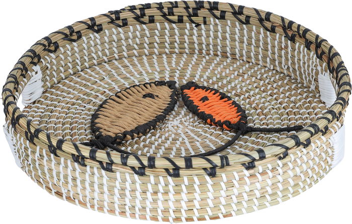 سلة تقديم خوص السيف غاليري، 35 سم، دائري - متعدد الألوان product image 1
