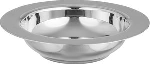 Al Saif Gallery Date tray with stainless steel lid, 15x15x17 cm, round, glass lid - silver and black product image 2