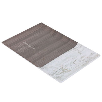 صينية تقديم بلاستيك السيف غاليري، 38×19×2 سم، مستطيل - أبيض بني product image 1