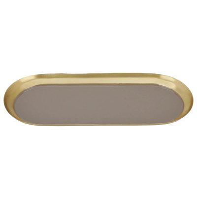 Al Saif Gallery Dessert Serving Plate, 30.5X13X2 Cm - Gold product image 1