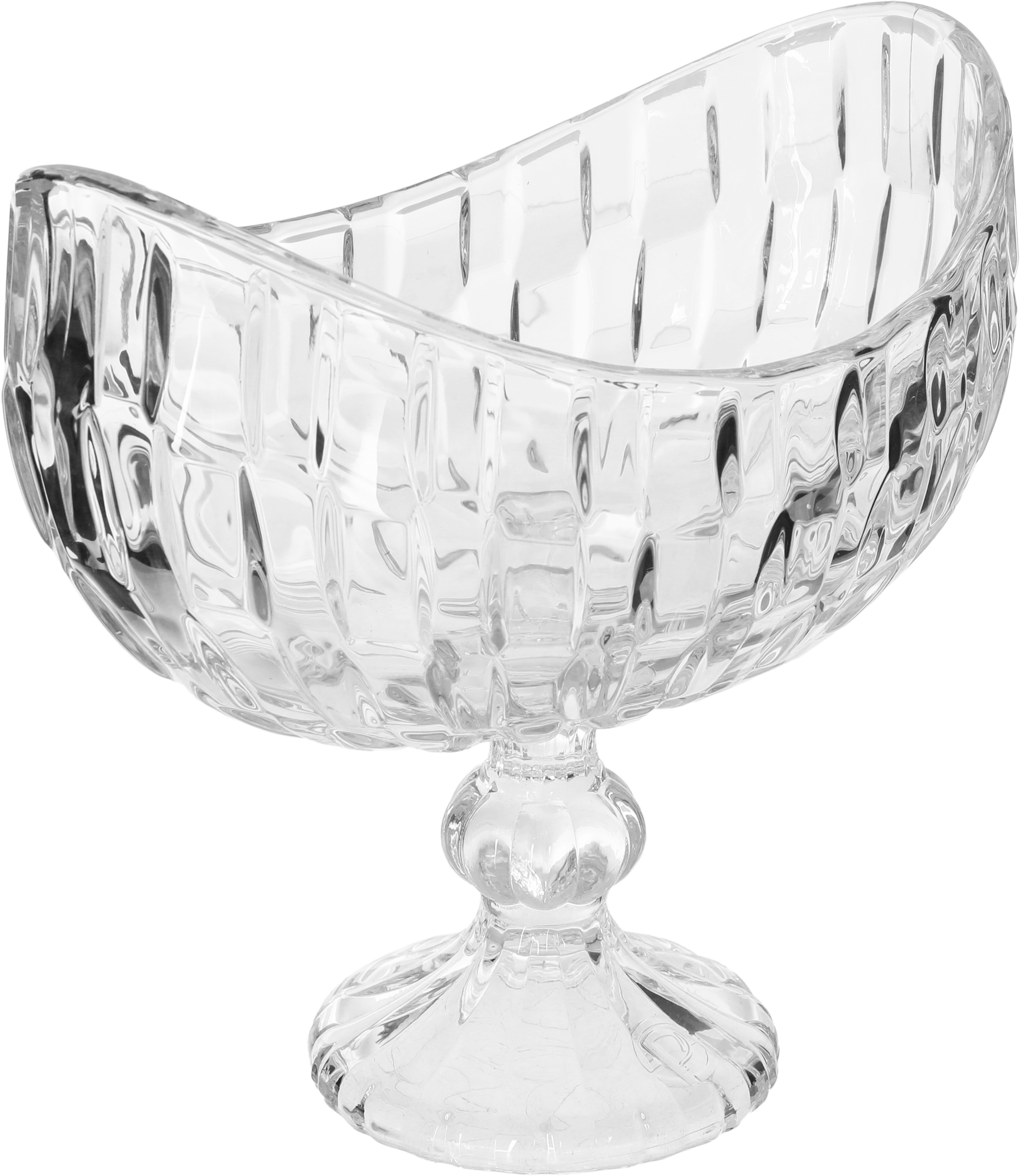 Glass plate with Saif Plus base, 26 x 16 x 23.5 cm, oval - transparent product image 2