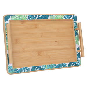 طوفرية تقديم مستطيلة خشب السيف غاليري، 39x17x2 سم، مزخرف - بيج product image