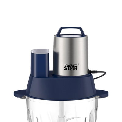 قطاعة طعام ويننج ستار، 3 لتر، 300 واط، 4 شفرات، ST-5580 - ازرق فضي product image 3