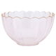 Al Saif Gallery glass bowl, 6.5 x 12 cm, gold-light pink rim product image 1