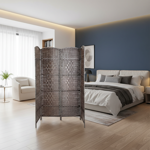 فاصل للغرف خشب الخيزران، 5×200×180 سم، 4 الواح - بني product image 2