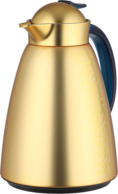 طقم ترامس سيف بلص، 0.7 / 1 لتر، خامة داخلية زجاج، غطاء ضغاط - ذهبي أزرق product image 4
