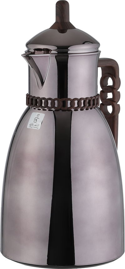 طقم ترامس بيان السيف غاليري، 0.7 / 1 لتر، 2 قطعة، حافظة داخلية زجاج حراري، يد خشبي- بني لامع product image 4