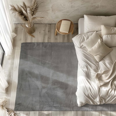سجاده كاندى شكل مستطيل، 2.40×3.40 سم، صنع آلياً - رمادي فاتح product image 2