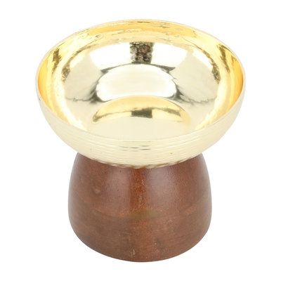 Steel date with Saif Gallery wood base - golden brown product image 3