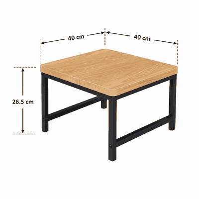 طقم طاولات خشب MDF و معدن، 5 قطع - اسود بني product image 4