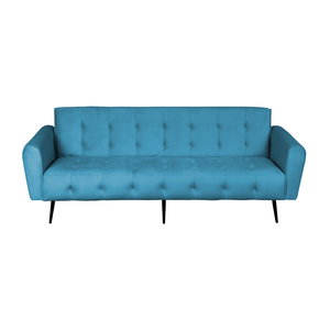 كنبة سرير مونتيلا خشب سويدي باك كومفورت، 190x70x90 سم، قماش مخمل - فيروزي داكن product image 2