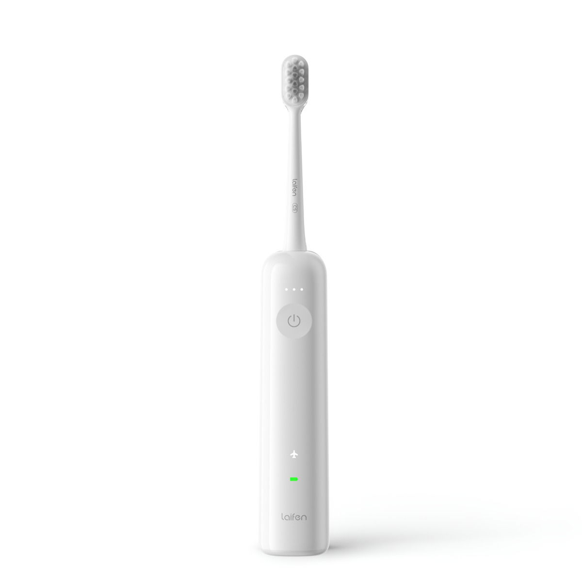فرشاة أسنان كهربائية ألمنيوم لايفن، دوران 60 درجة، ثلاثة رؤوس- أبيض product image 1