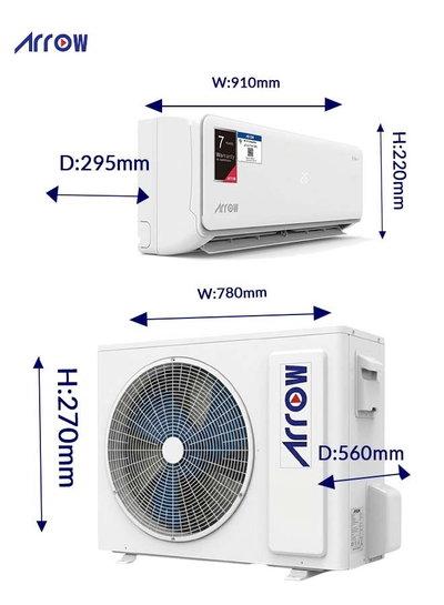 Arrow RO-12SCN-C Split Air Conditioner, 12600 BTU, Cooling Only, Inverter - White product image 3
