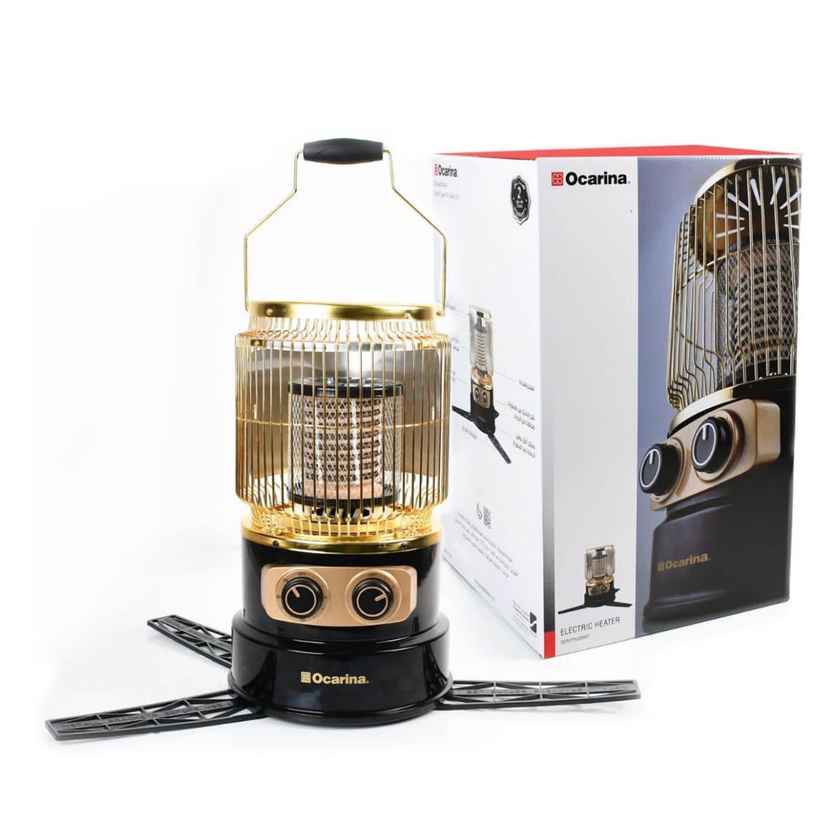 Ocarina Heater, 2000 Watts, Two Heat Levels, Circular - Gold product image 1