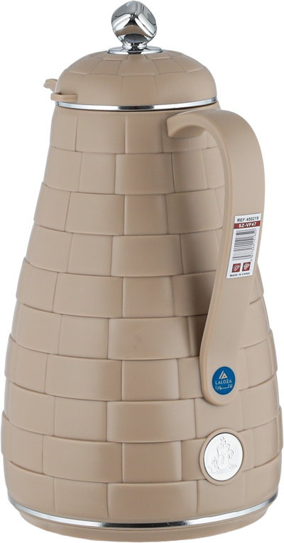 طقم ترامس لالوزا، 1 / 1 لتر، 2 قطعة، حافظة داخلية زجاج، غطاء ضغاط - بيج كروم product image 4