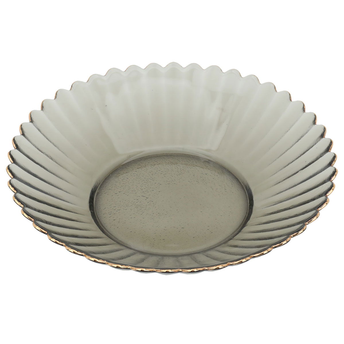 Al Saif Gallery glass plate, 5 x 24.5 cm, round - light grey product image 2
