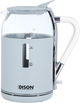 Edison WK-8812 Elite Glass Electric Kettle, Glass, 1.5L, 2200-1850W - Light Grey product image 1