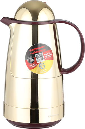 ترمس روتبونكت، 1 لتر، حافظة داخلية زجاج، هيكل خارجي بلاستيك - ذهبي عنابي product image