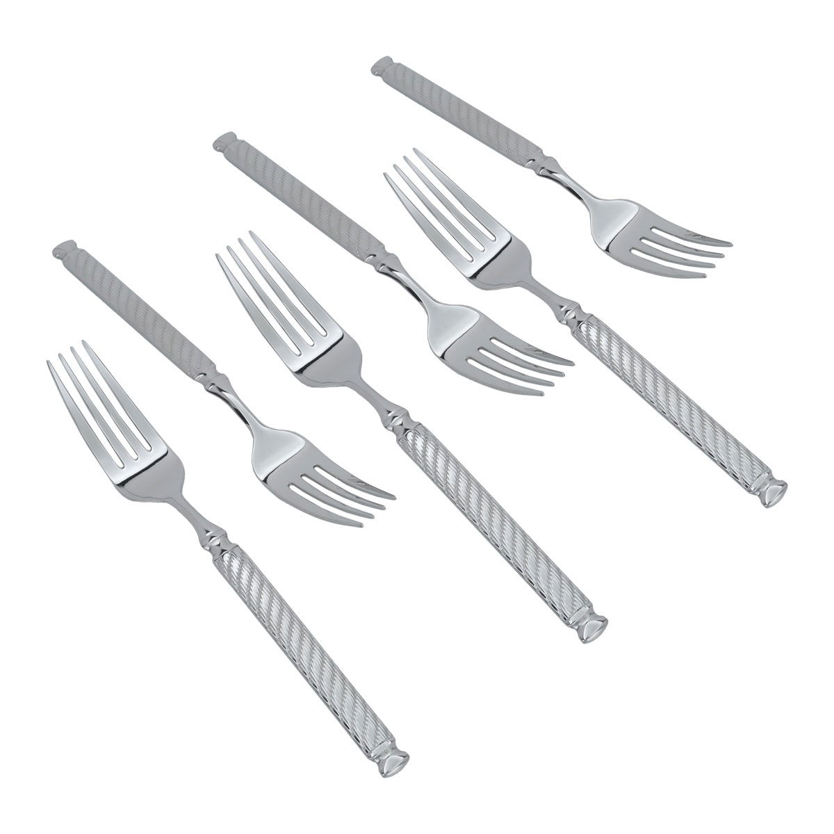 Al Saif Gallery steel spoon set, engraved, 24 pieces - silver product image 3