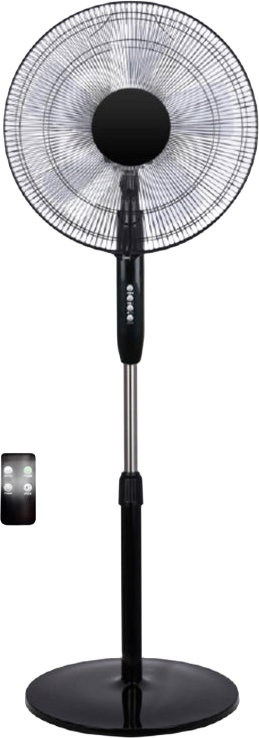 مروحة ستاند كولن، 16 بوصة، 3 سرعات، 5 ريشة، ريموت كنترول، 807100020 - اسود product image
