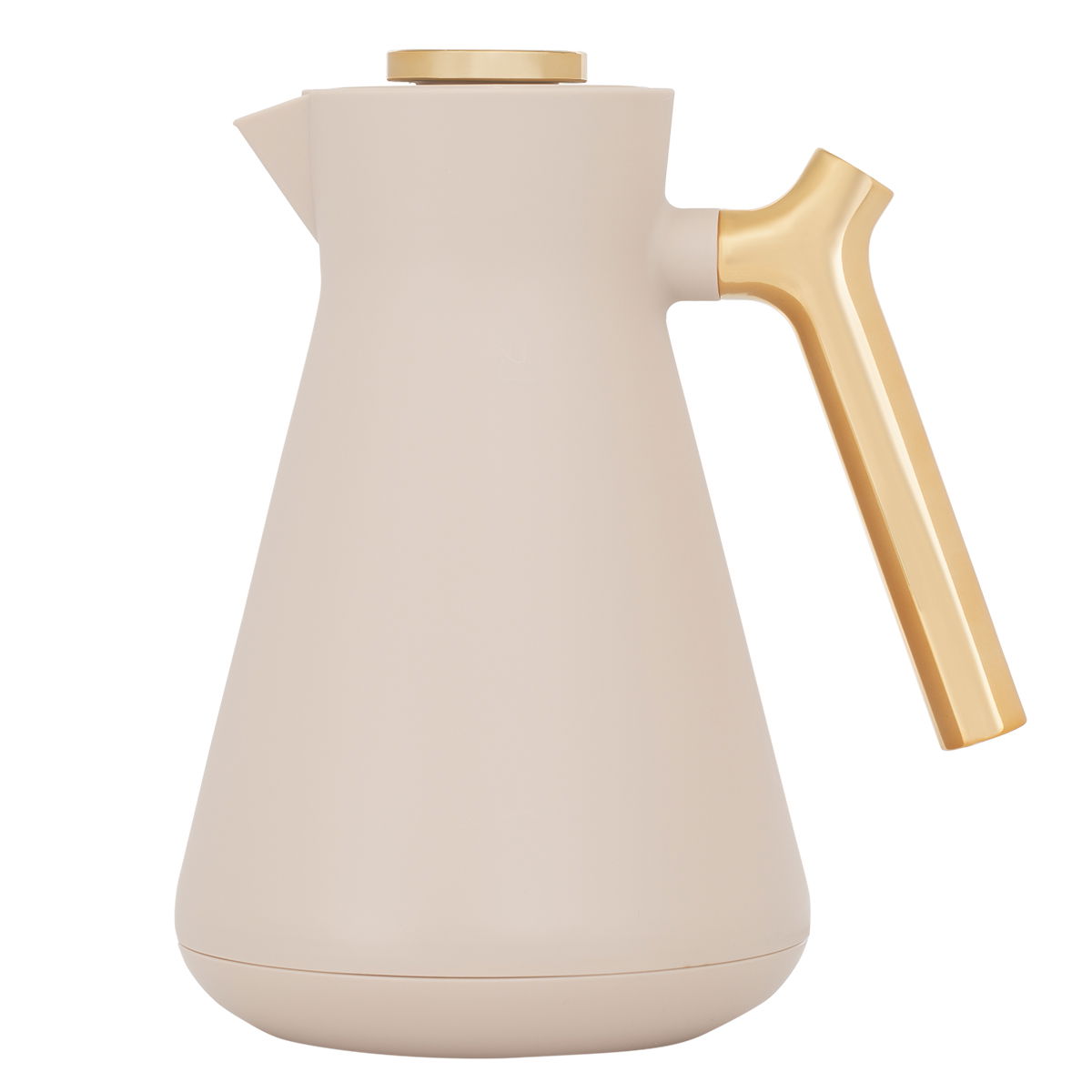 Everest Amada Thermos, 1 liter, golden handle, thermal glass inner shell, plastic outer shell - light brown product image 1