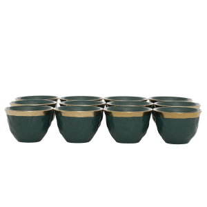 طقم فناجين قهوة بورسلان السيف غاليري، 12 قطعة - أخضر غامق product image 2