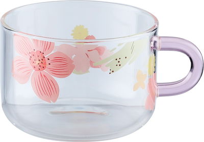 طقم إبريق مع كوب زجاج السيف غاليري، قطعتين، 600 مل - شفاف وردي product image 4