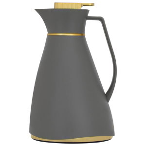 ترمس شيفون زجاج جلوري، 1 لتر - رمادي غامق product image