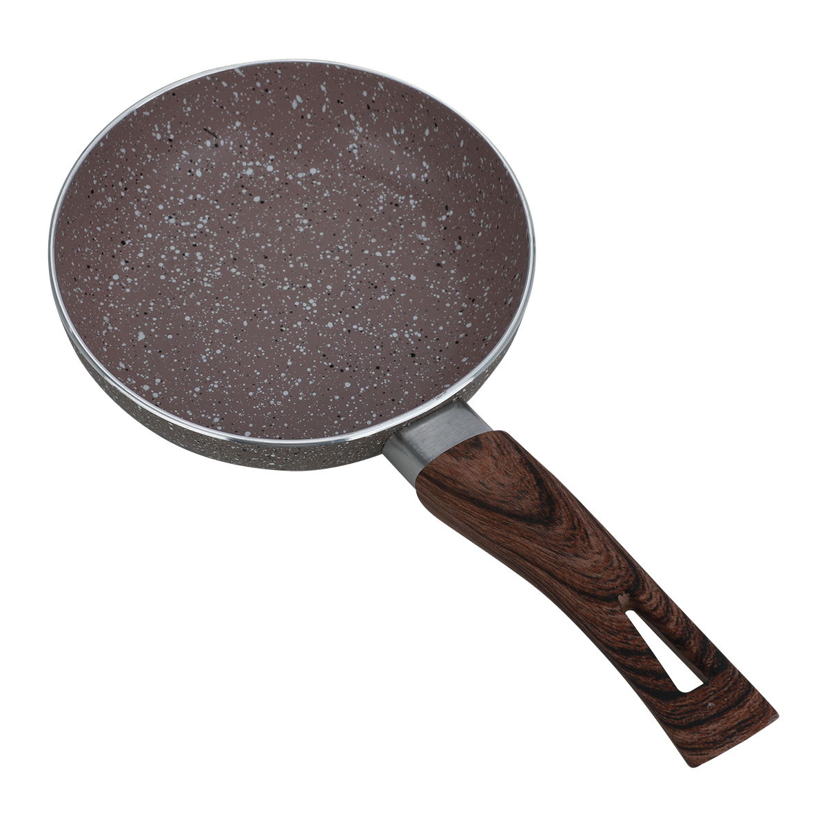 Al Saif Gallery granite frying pan, 12 cm, with wooden handle - brown product image 2