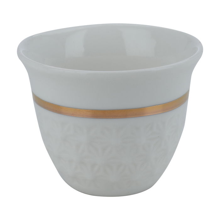 طقم فناجين قهوة عربي بورسلان السيف غاليري، 12 قطعة - ابيض product image 2