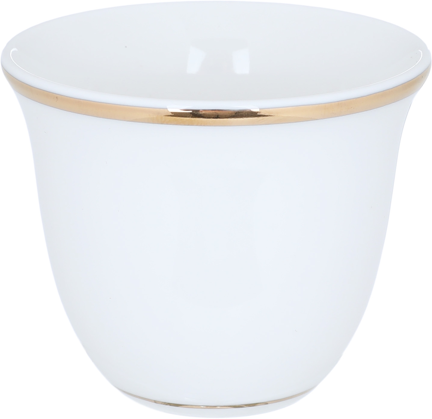 Al Saif Gallery Arabic coffee cups set, 12 pieces, 100 ml, gold-white rims product image 2