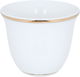 Al Saif Gallery Arabic coffee cups set, 12 pieces, 100 ml, gold-white rims product image 2