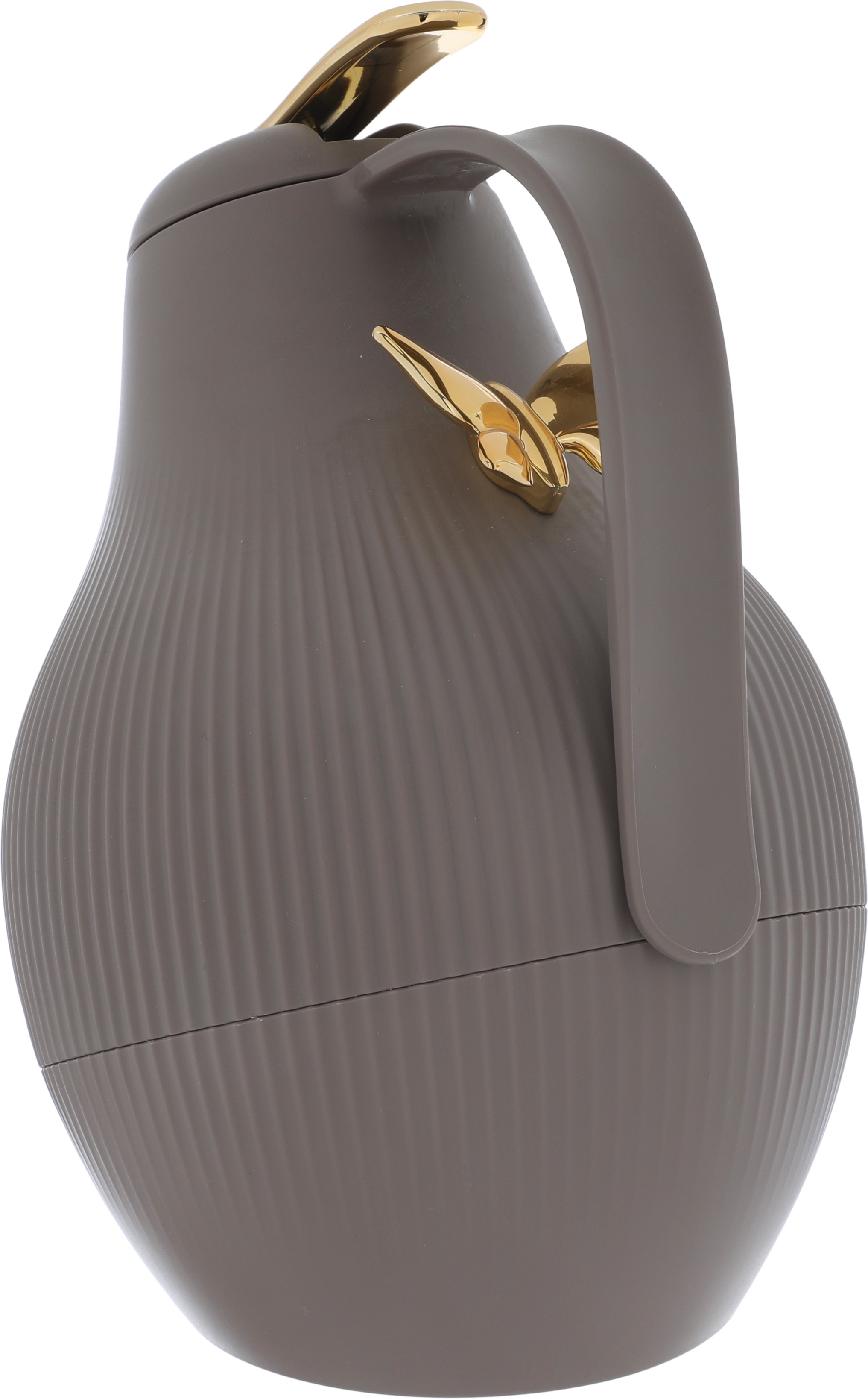 Al Saif Gallery Dora thermos, golden butterfly, 1 liter, thermal glass inner shell, plastic outer shell - Cappuccino product image 2