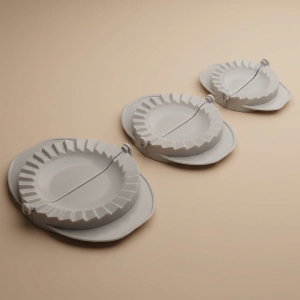 Al Saif Gallery Plastic Pastry Mold, 3 Pieces - Light Grey product image