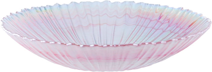 Alsaif Gallery Glass Dessert Serving Platter, 24.5x24.5x2.5 cm - Clear Brown product image 1
