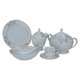 طقم سفرة بورسلان السيف غاليري، منقوش، 65 قطعة - أبيض product image 1