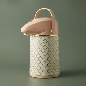 Timeless Jaguar thermos, 2.2 liters, compressor, thermal glass inner container, steel outer shell - beige product image
