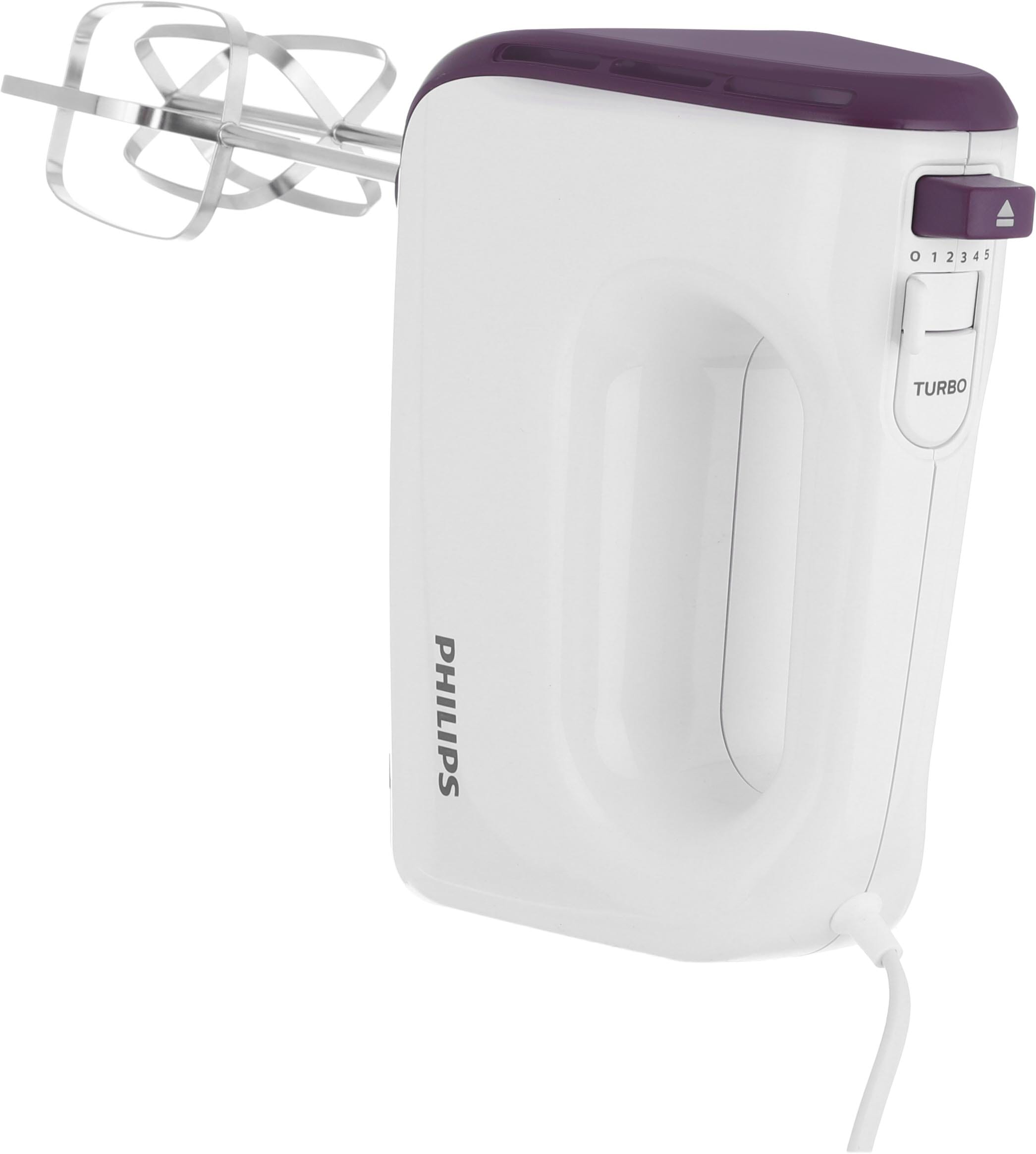 Philips HR3740/11 Hand Blender, 400 Watt, 5 Speeds - Mauve White product image 4